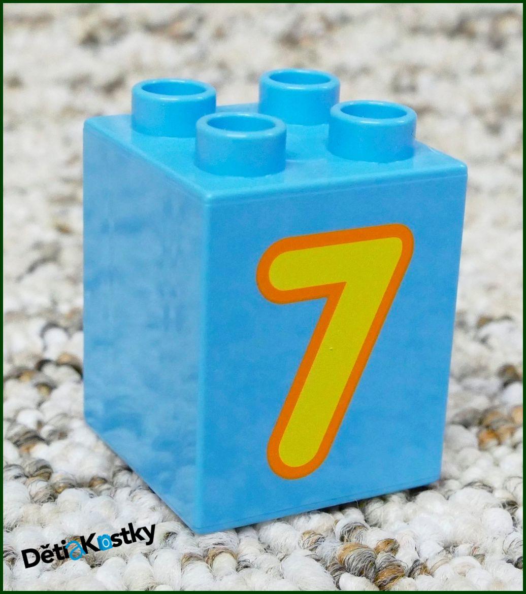 Lego® Duplo® Kostka 2x2x2 Tyrkysová - Žlutá Sedmička