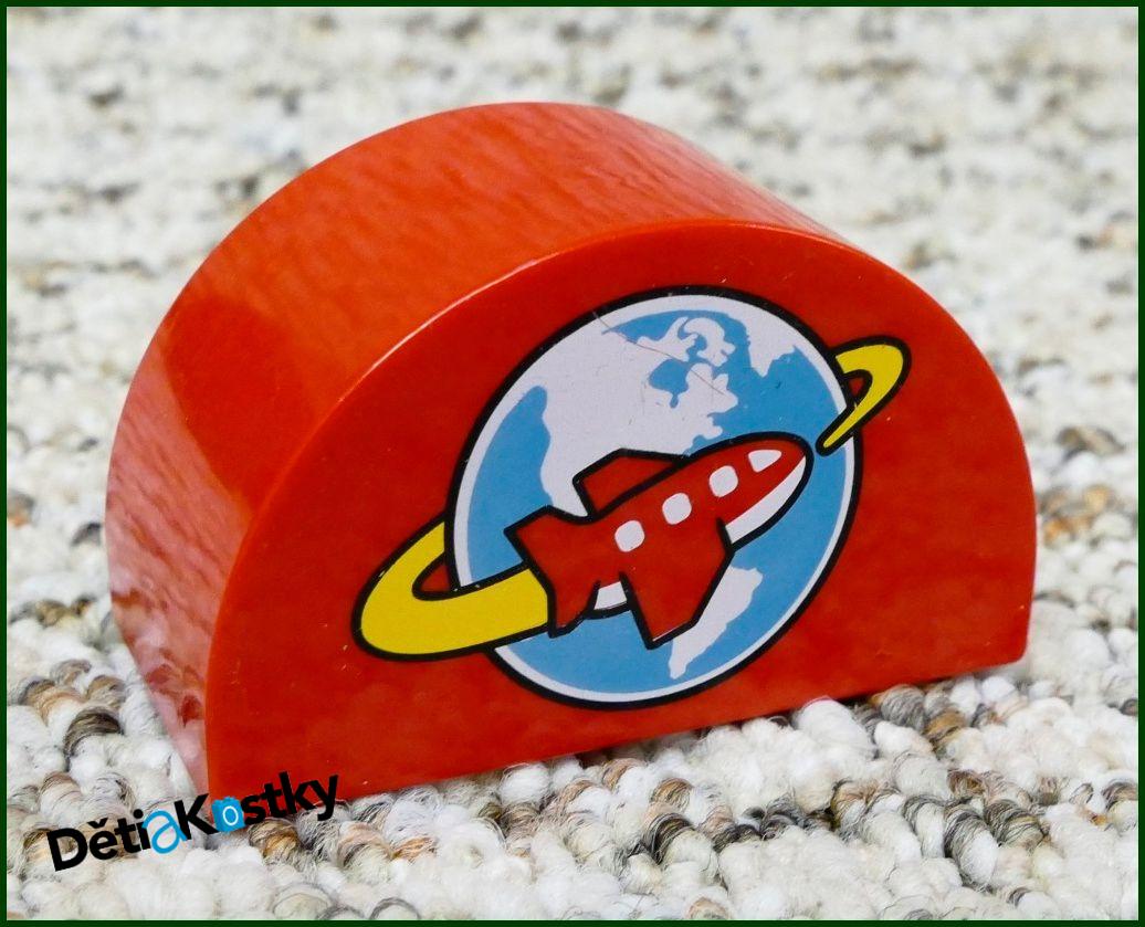 Lego® Duplo® Kostka 2x4 Zaoblená Červená - Letiště