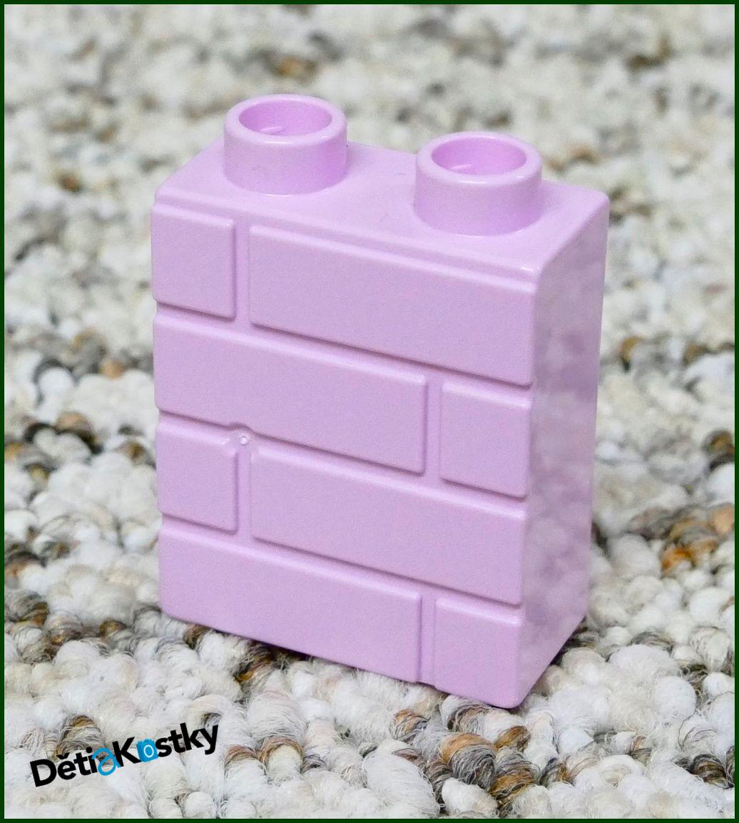 Lego® Duplo® Kostka 1x2x2 Růžová Tvarovaná - Cihly