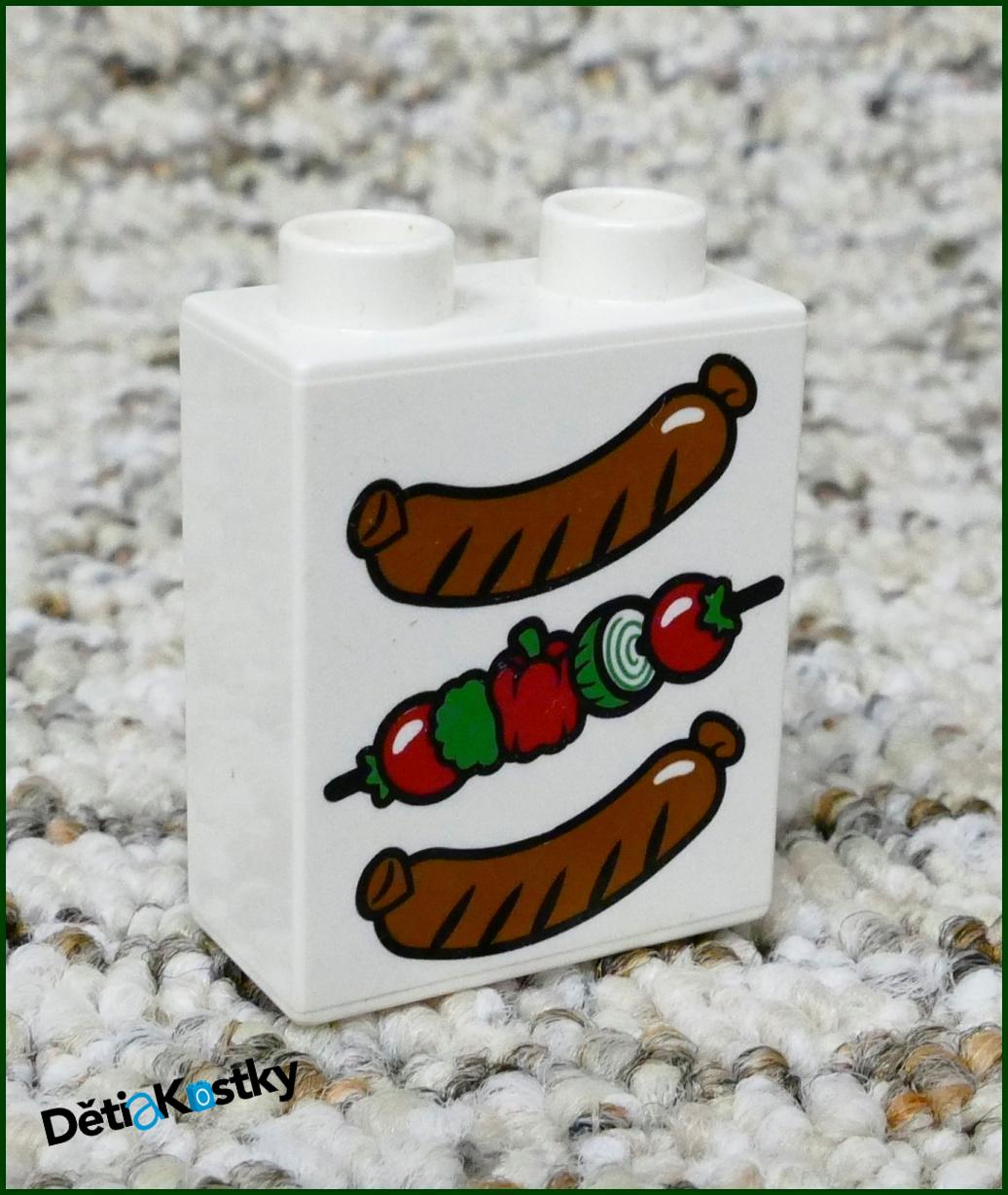 Lego® Duplo® Kostka 1x2x2 Bílá - Klobásy a Špíz