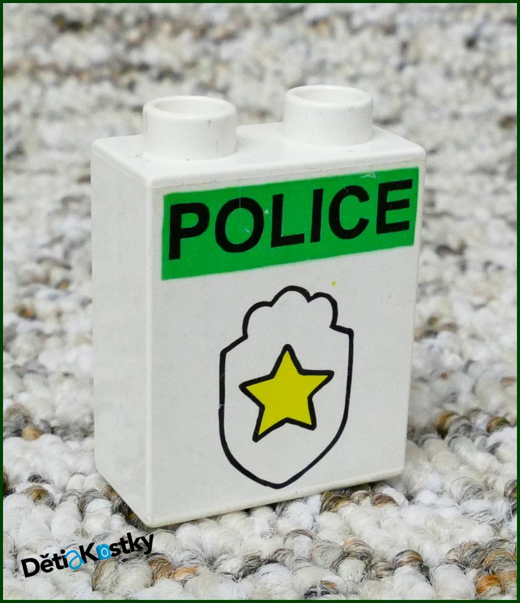 Lego® Duplo® Kostka 1x2x2 Bílá - Policie