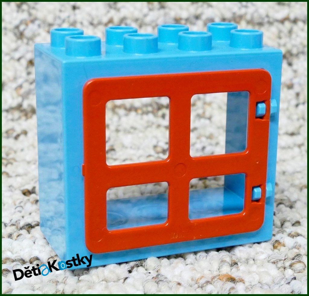 Lego® Duplo® Kostka s Oknem Tyrkysová - Červené Okno