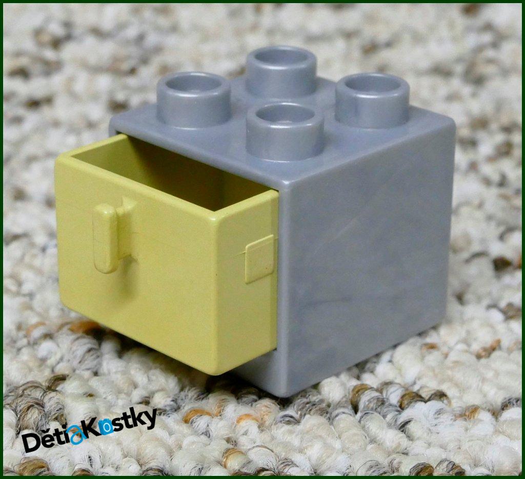Lego® Duplo® Skříňka Malá Šedá/Béžový Šuplík