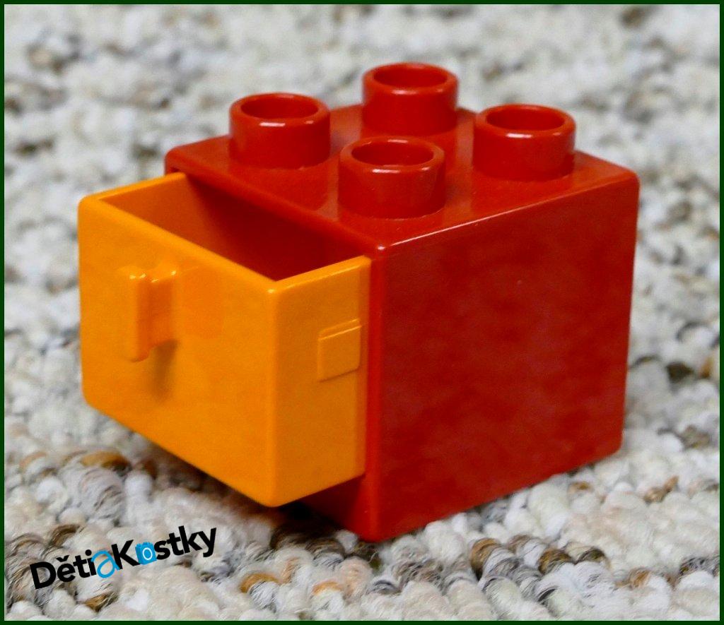 Lego® Duplo® Skříňka Malá Červená/Oranžový Šuplík
