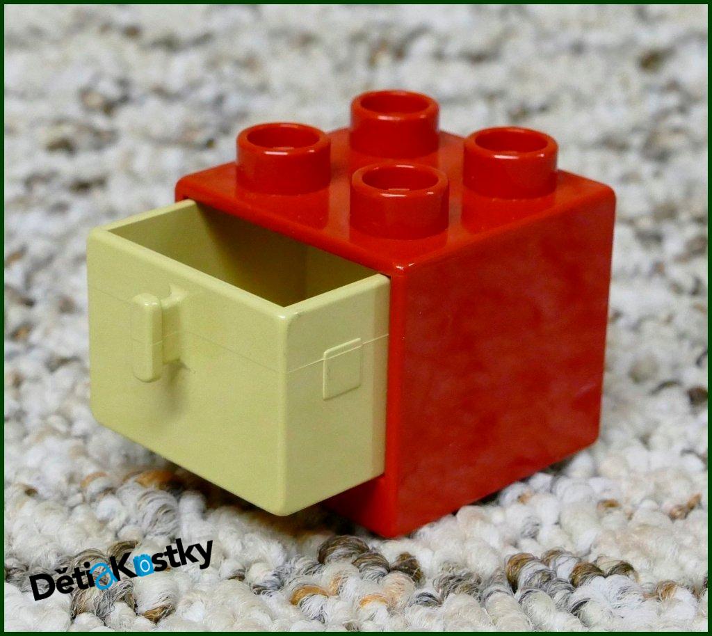 Lego® Duplo® Skříňka Malá Červená/Béžový Šuplík