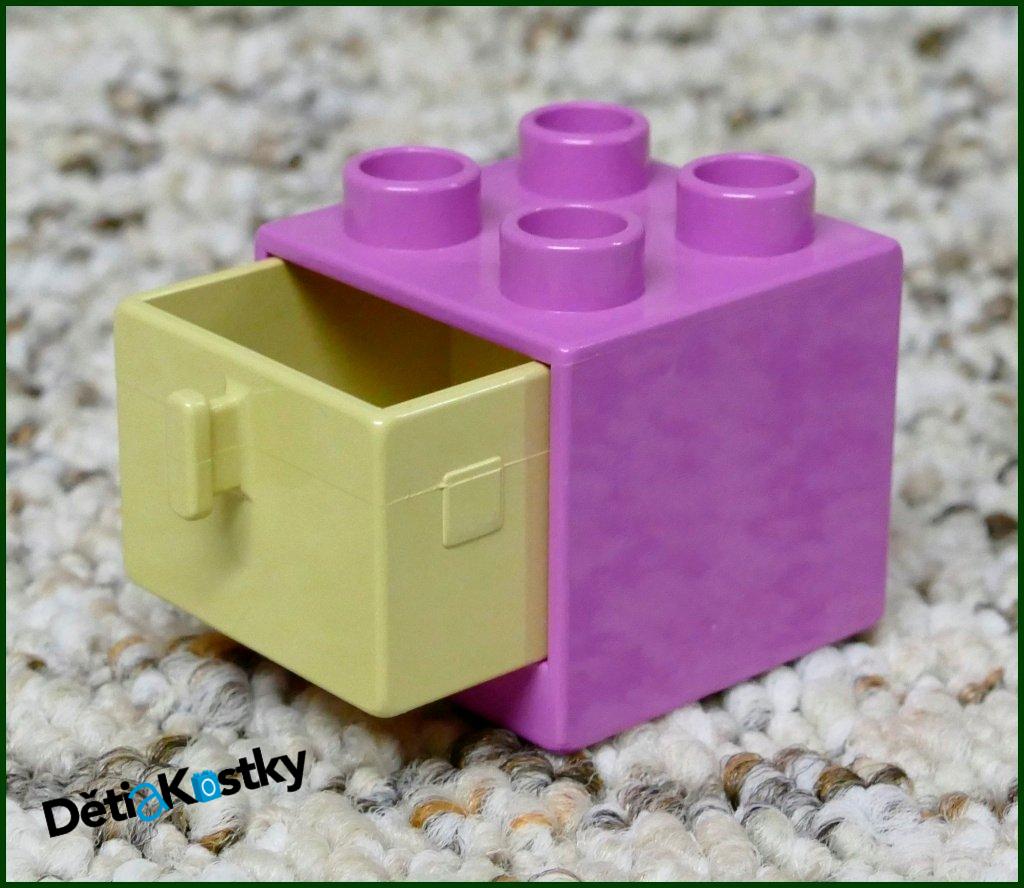 Lego® Duplo® Skříňka Malá Světle Růžová/Béžový Šuplík