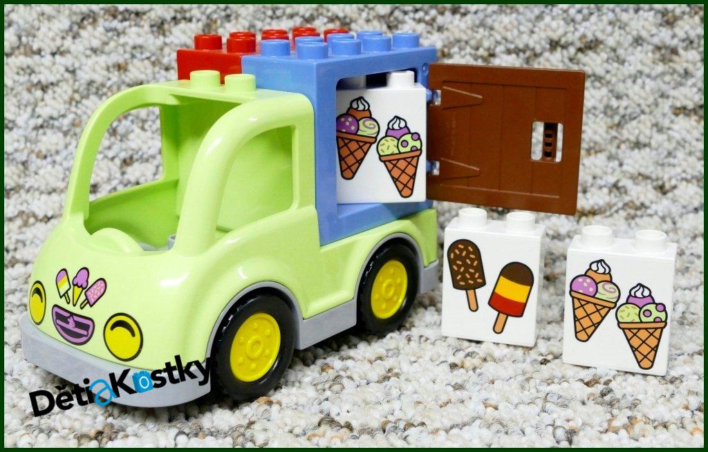 Lego® Duplo® Dodávka - Zmrzlina/Modro-Červené Kostky