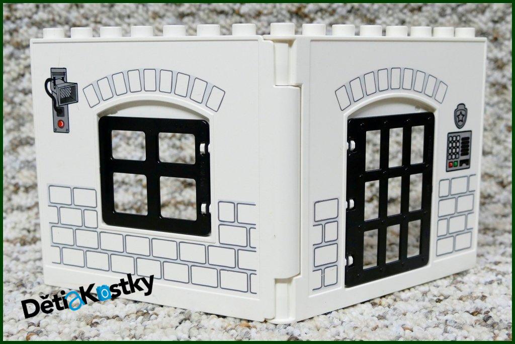 Lego® Duplo® Stěna Policejní Stanice Bílá - Černé Dveře a Okno