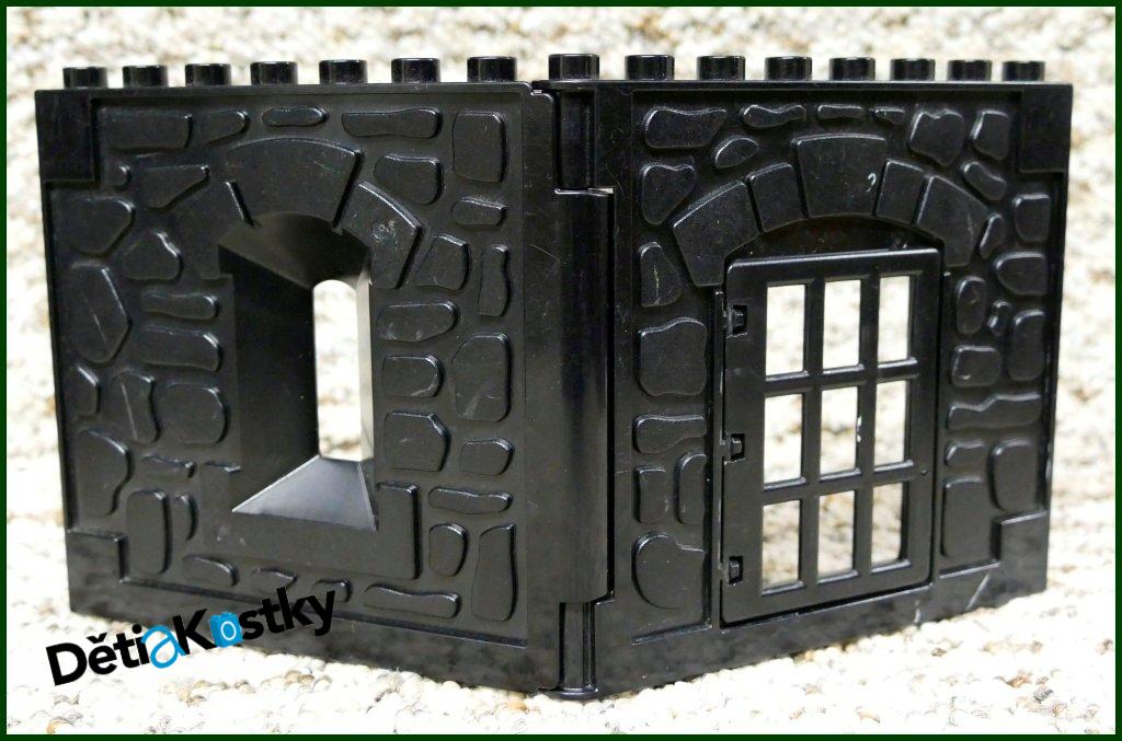 Lego® Duplo® Stěna Hradu Černá s Mříží