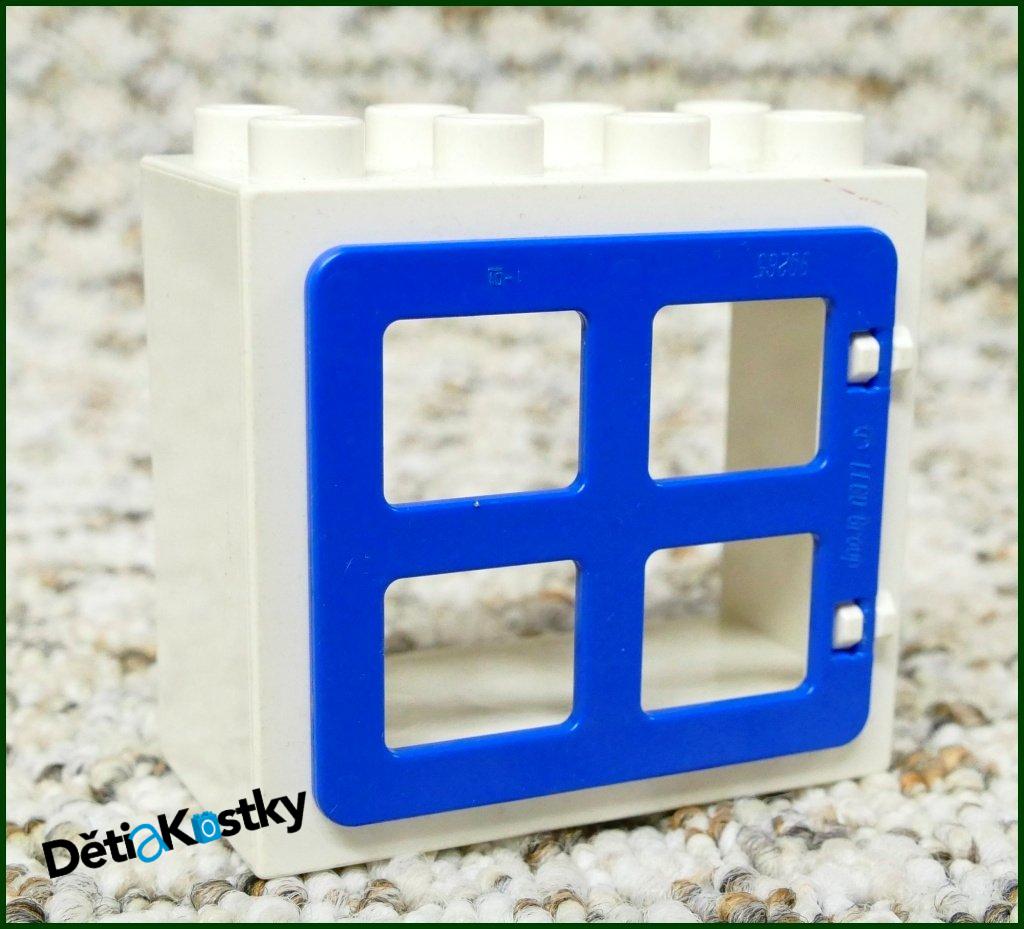 Lego® Duplo® Kostka s Oknem Bílá - Modrá Okenice