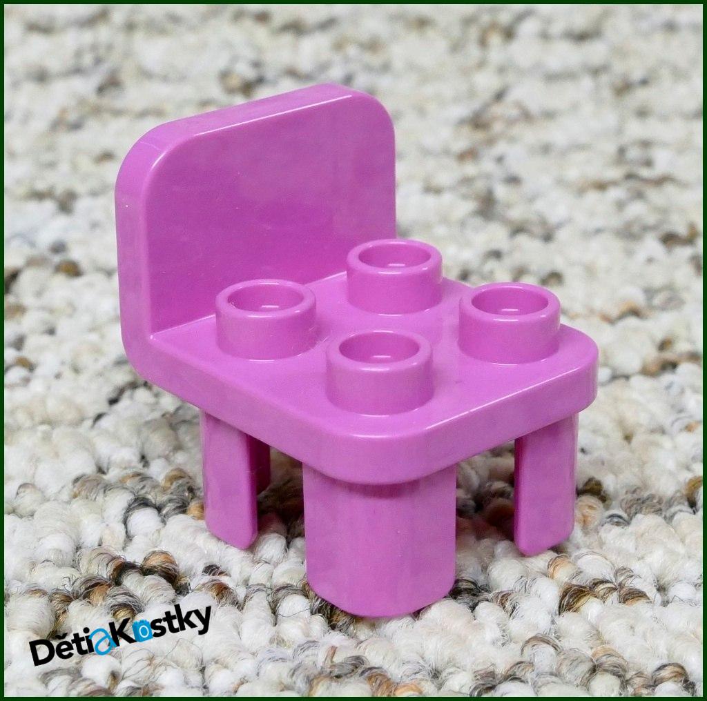 Lego® Duplo® Židlička Růžová (Zaoblené Opěradlo)