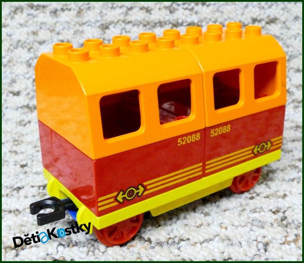 Lego® Duplo® Vagon pro Cestující Žlutý/Oranžový - Potisk 52088