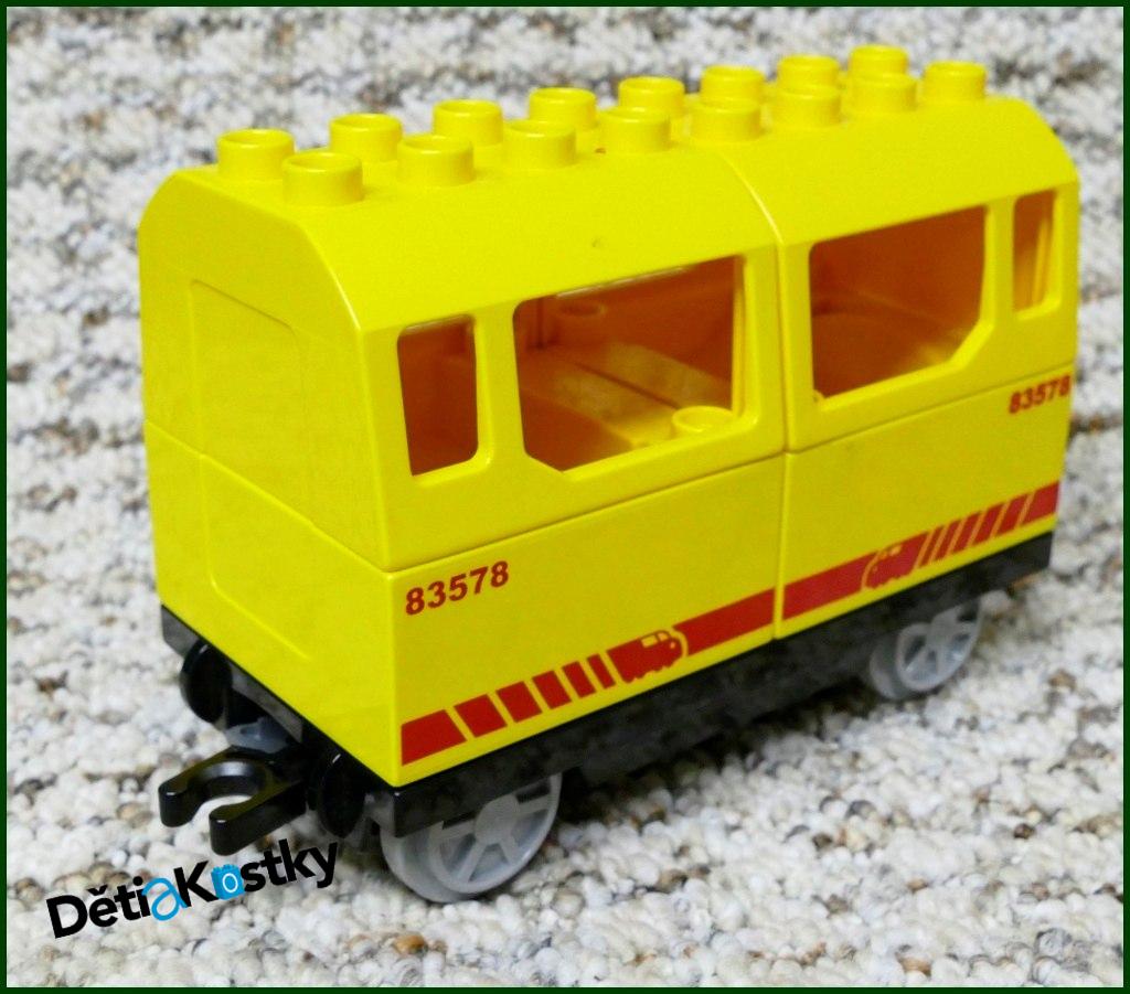 Lego® Duplo® Vagon pro Cestující Žlutý - Potisk 83578