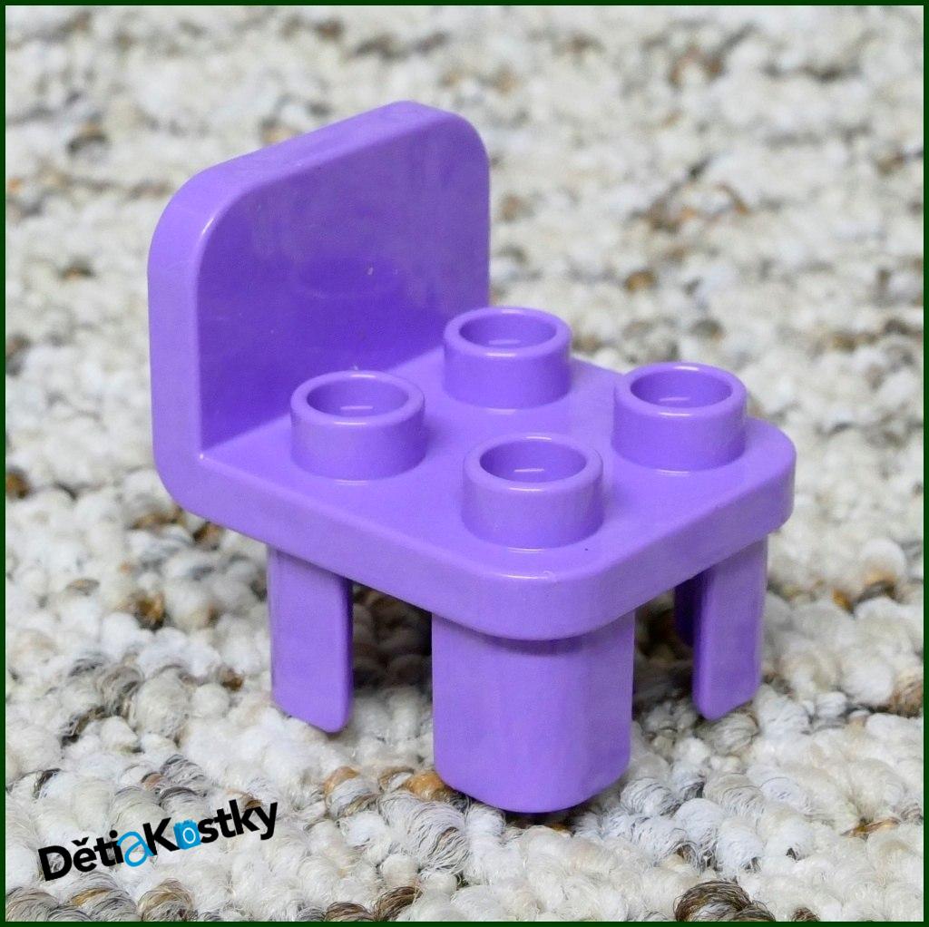 Lego® Duplo® Židlička Fialová (Zaoblené Opěradlo)