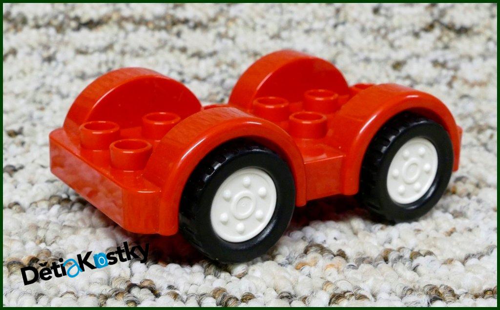 Lego® Duplo® Podvozek Autíčka 4x6 Červený - Bílá Kola