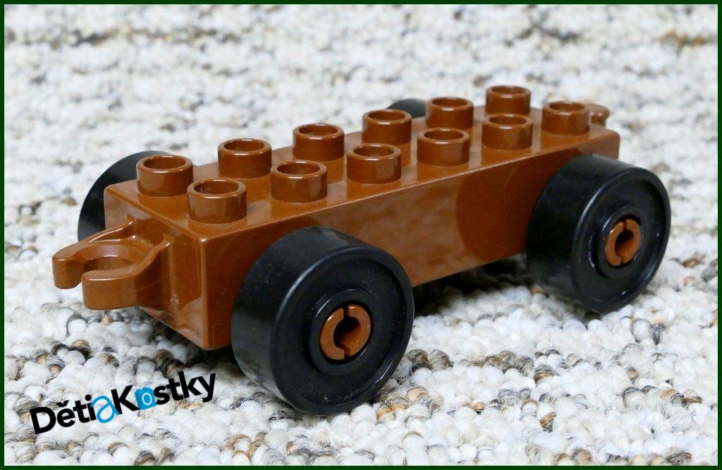 Lego® Duplo® Podvozek pro Auta Hnědý (Černá Kola)
