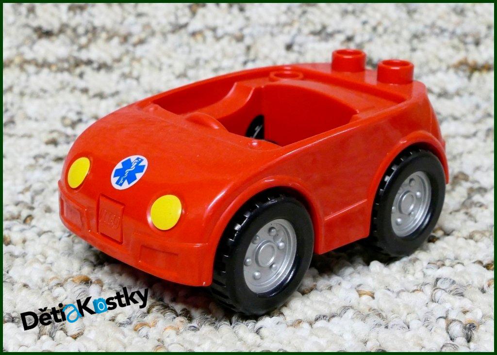 Lego® Duplo® Autíčko Malé Červené - Znak Nemocnice