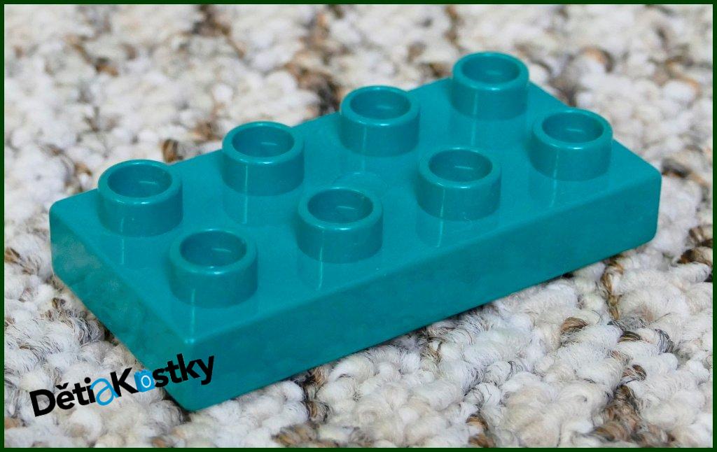 Lego® Duplo® Podložka/Destička 2x4 Tmavě Tyrkysová