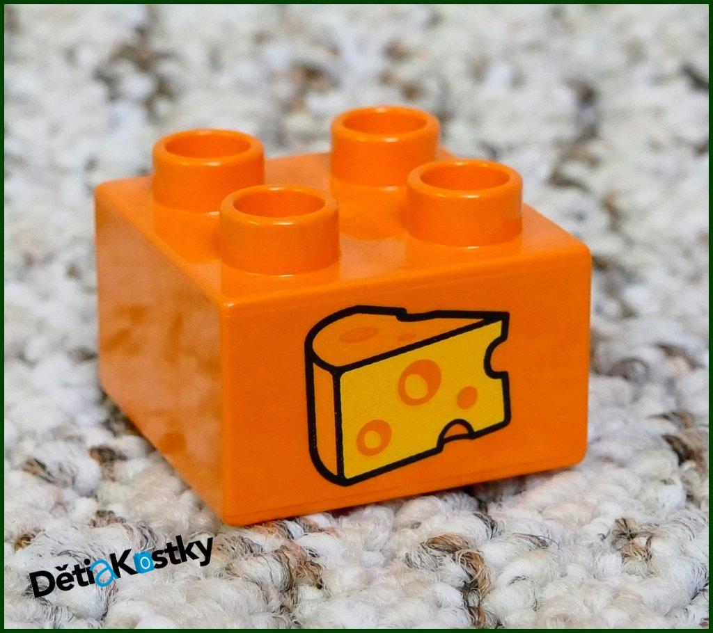 Lego® Duplo® Kostka 2x2 Oranžová - Sýr