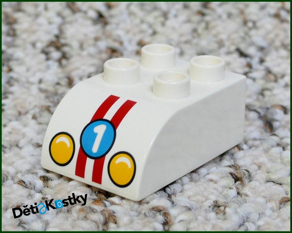 Lego® Duplo® Kostka 2x3 Zaoblená Bílá - Maska se Světly