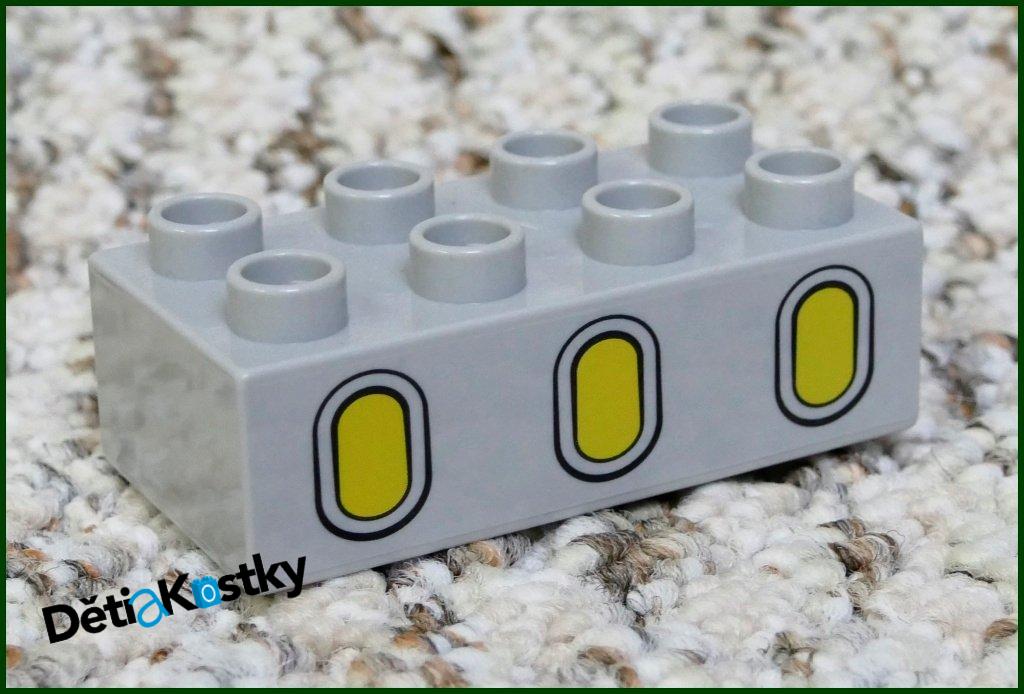 Lego® Duplo® Kostka 2x4 Světle Šedá - Okna Letadla