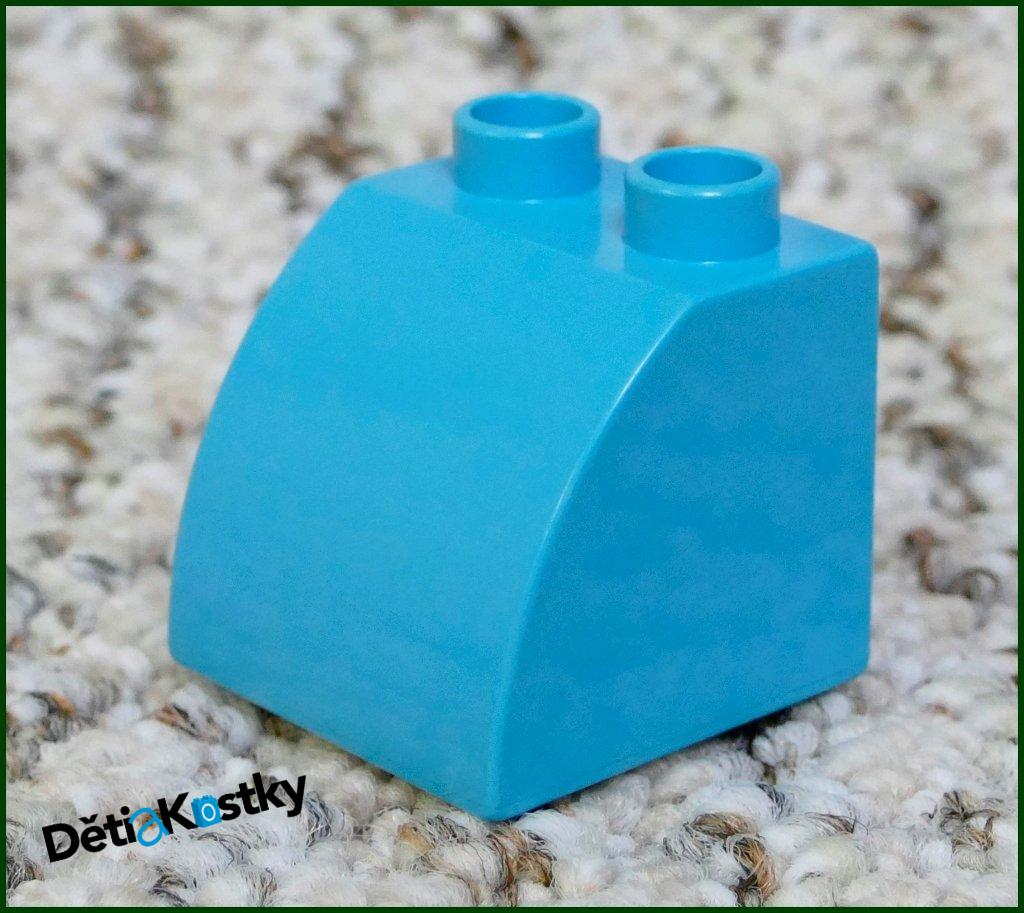 Lego® Duplo® Kostka 2x2 Zkosená Zakulacená Světle Tyrkysová