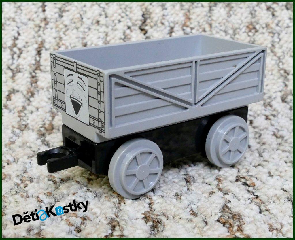 Lego® Duplo® Vagon Malý Černý - Šedá Korba s Obličejem