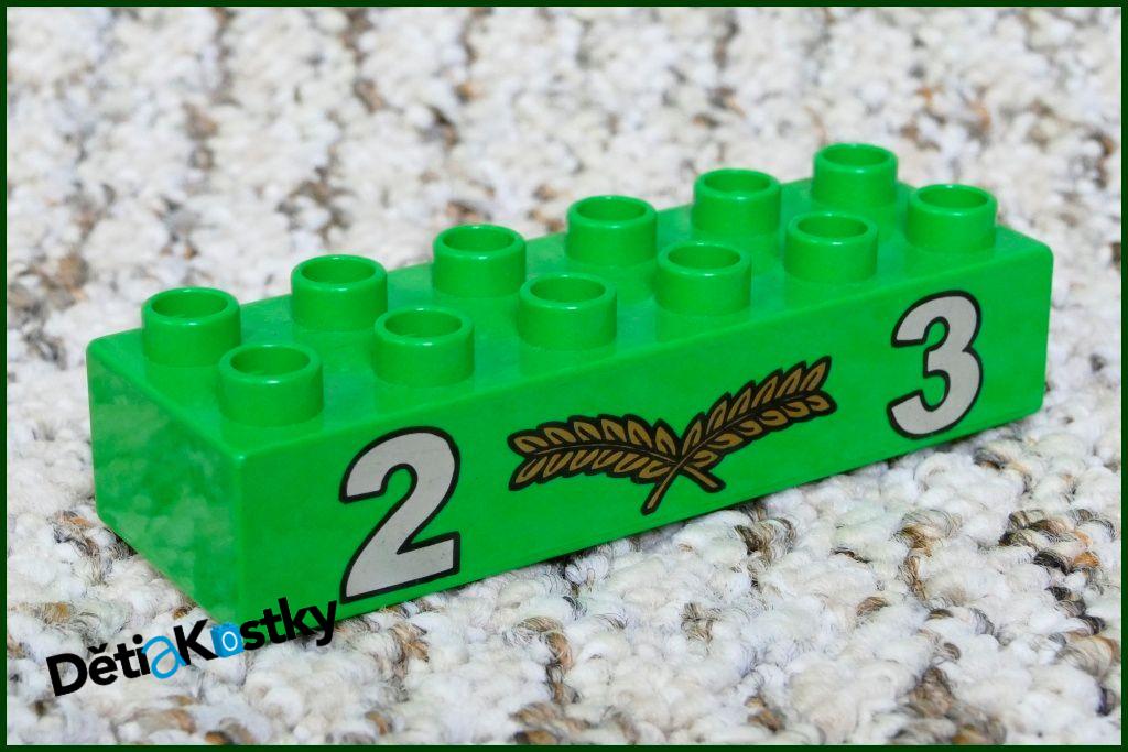 Lego® Duplo® Kostka 2x6 - Stříbrná Čísla 2 a 3