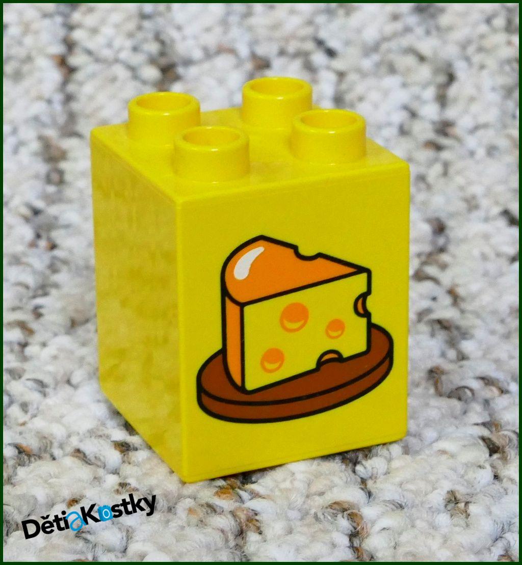 Lego® Duplo® Kostka 2x2x2 Žlutá - Sýr na Desce