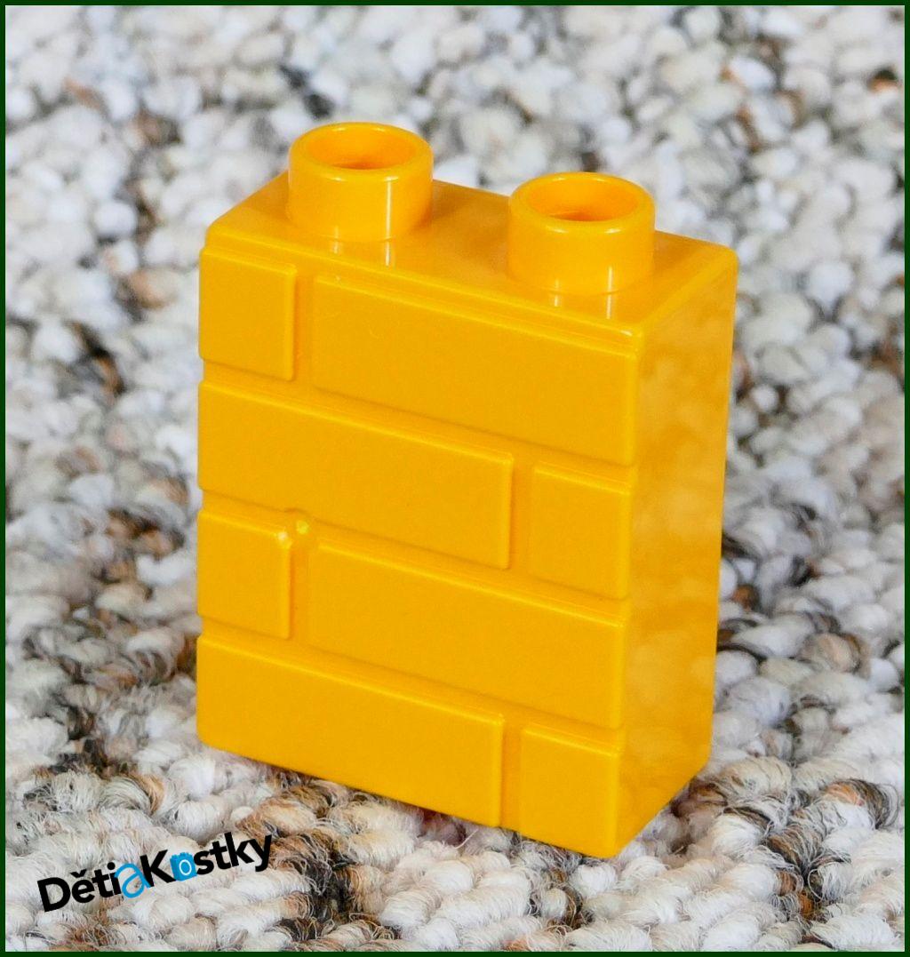 Lego® Duplo® Kostka 1x2x2 Oranžová Tvarovaná - Cihly