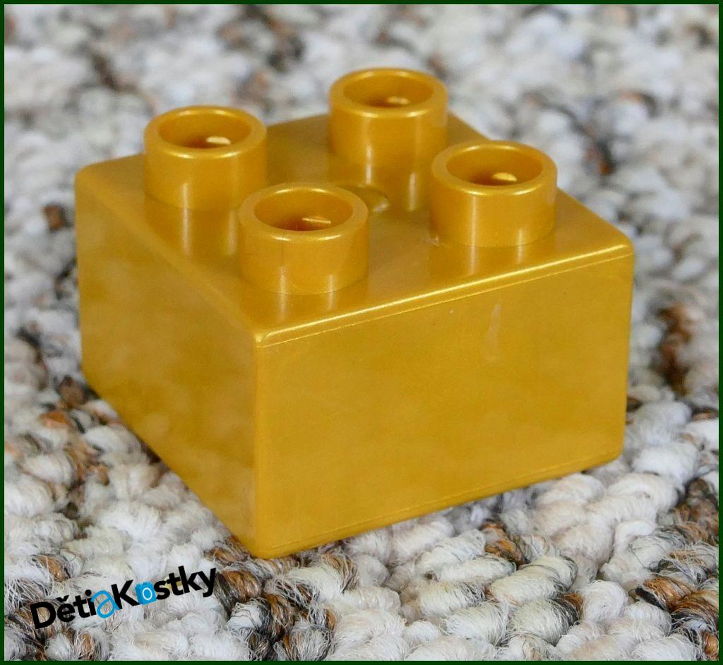 Lego® Duplo® Kostka 2x2 Světle Zlatá