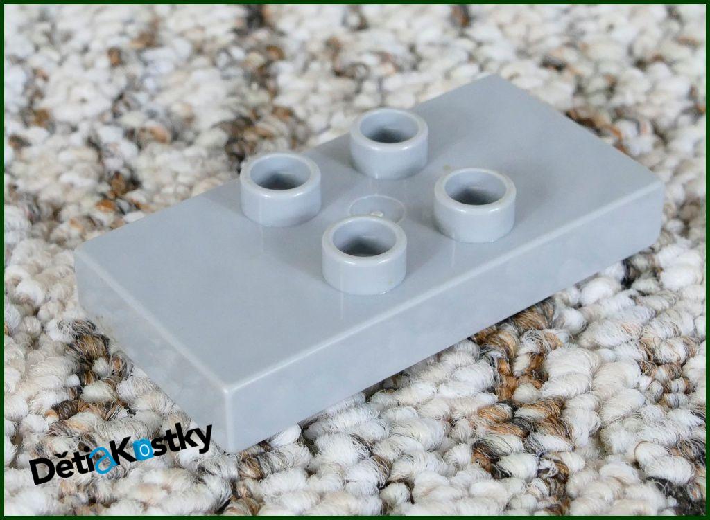 Lego® Duplo® Podložka/Destička 2x4 (4 Piny) Světle Šedá