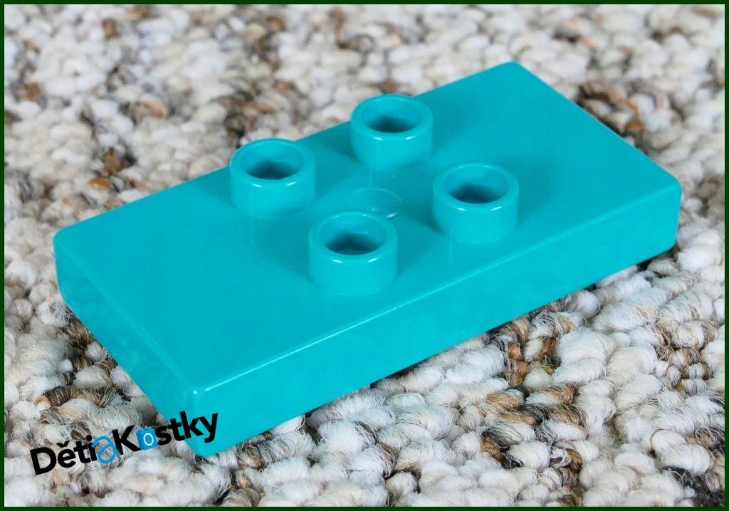 Lego® Duplo® Podložka/Destička 2x4 (4 Piny) Tyrkysová