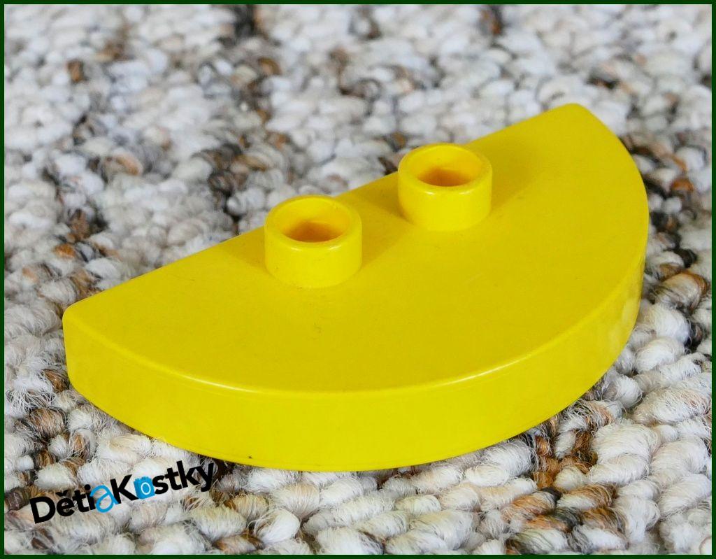 Lego® Duplo® Podložka/Destička 2x4 Půlkruh (2 Piny) Vysoká Žlutá