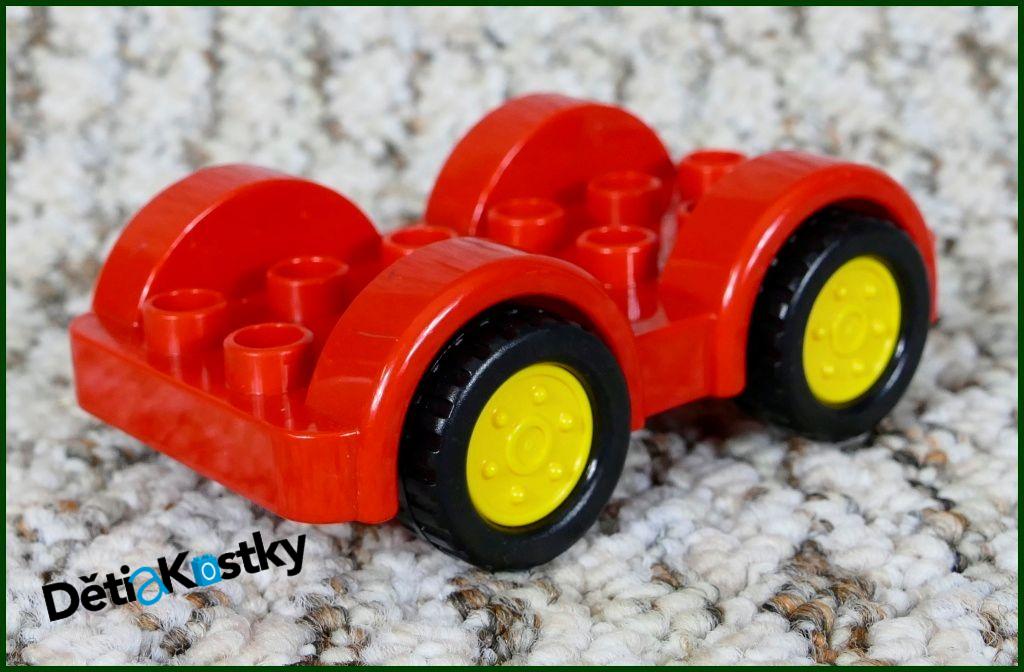 Lego® Duplo® Podvozek Autíčka 4x6 Červený - Žlutá Kola