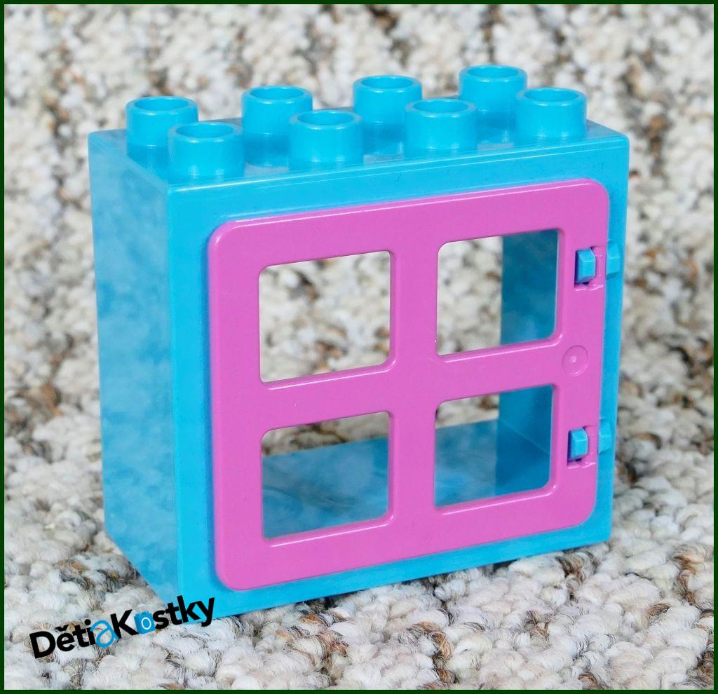 Lego® Duplo® Kostka s Oknem Tyrkysová - Růžové Okno