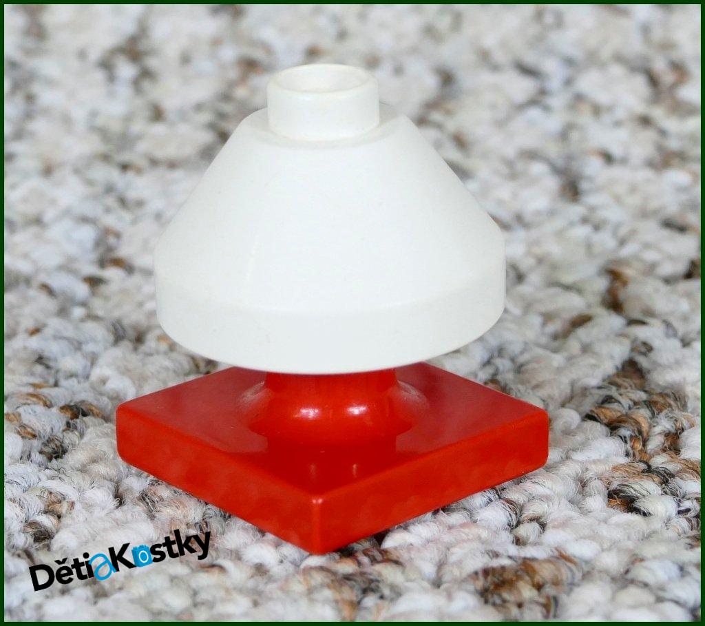 Lego® Duplo® Lampička Bílá Nízká - Červený Podstavec