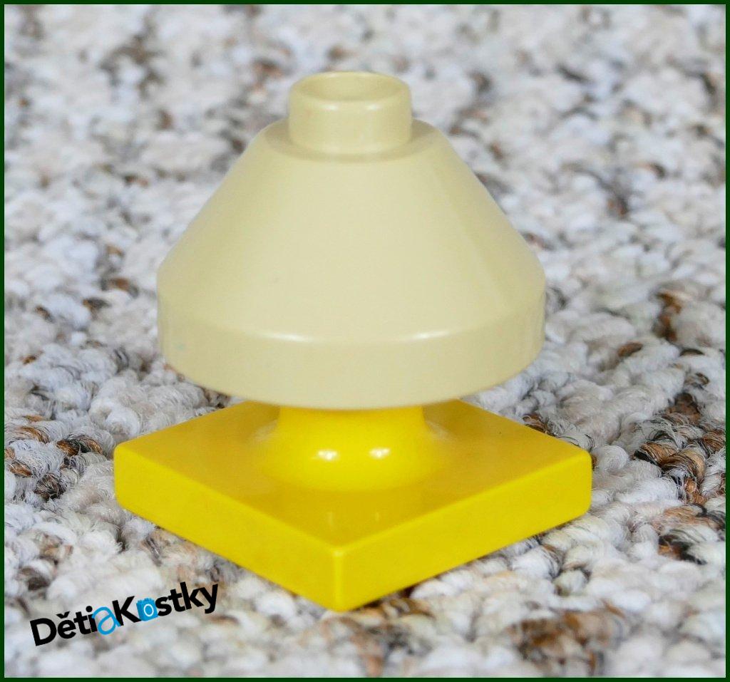 Lego® Duplo® Lampička Béžová Nízká - Žlutý Podstavec