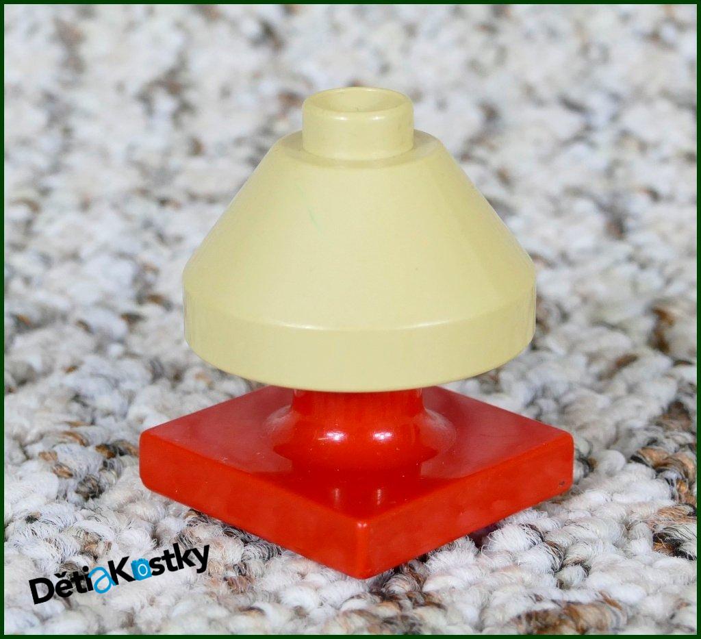 Lego® Duplo® Lampička Béžová Nízká - Červený Podstavec