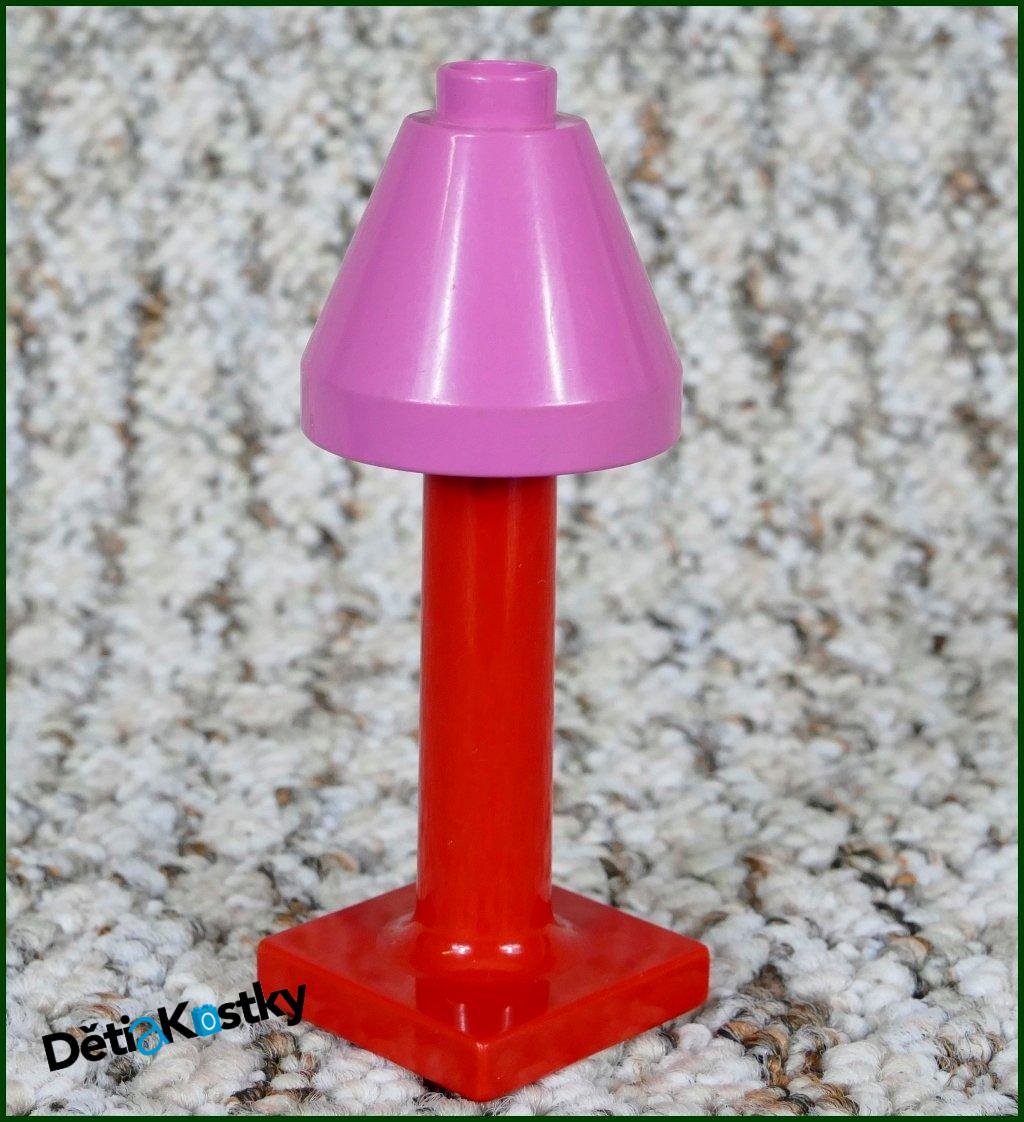 Lego® Duplo® Lampička Růžová Vysoká - Červený Podstavec Vysoký
