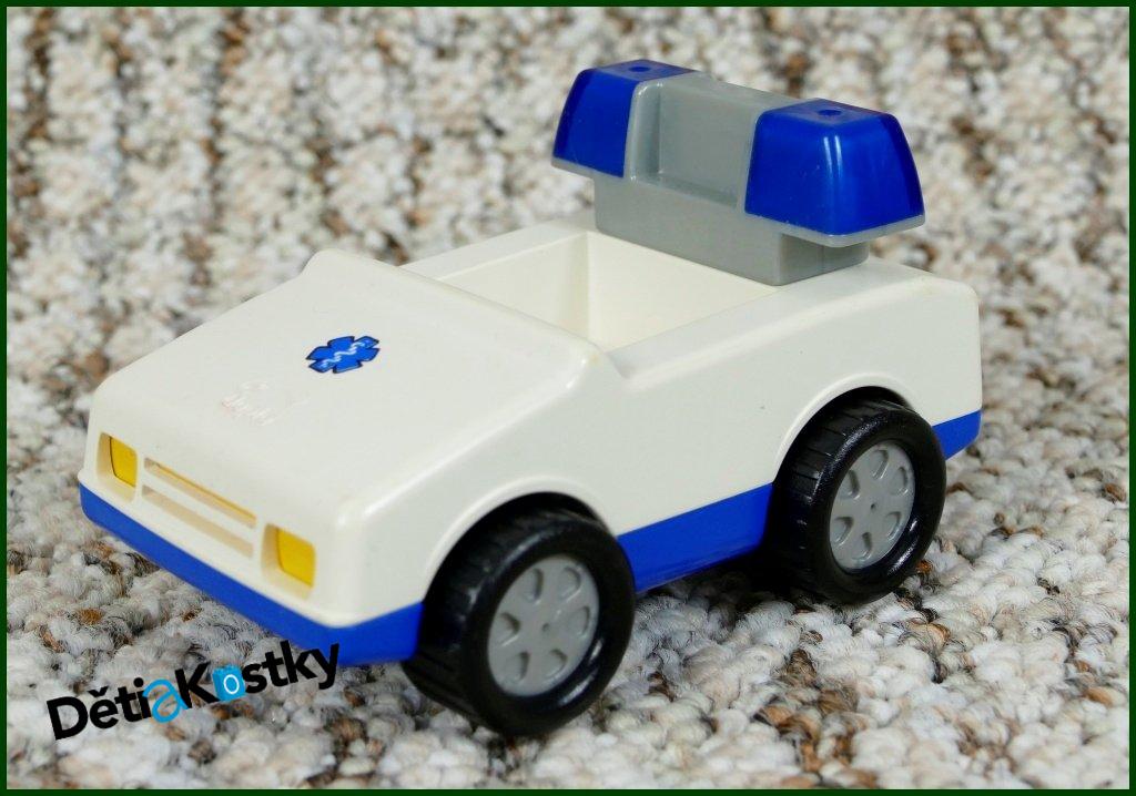 Lego® Duplo® Sanitní Autíčko Malé Bílé - Šedá Kola