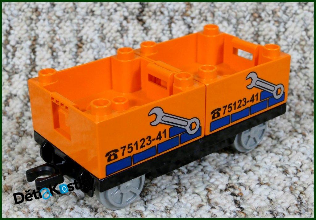 Lego® Duplo® Vagon - Nízké Korby - Oranžové Servis