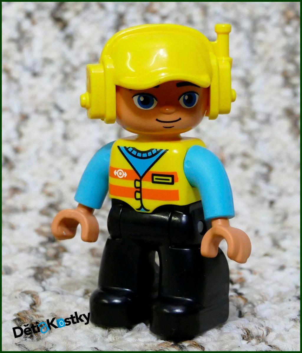 Lego® Duplo® Figurka Pilot Vrtulníku - Žlutá Helma