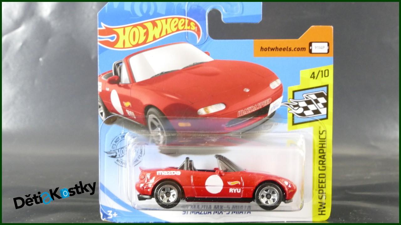 Angličák Hot Wheels Autíčko '91 Mazda MX-5 Miata (HW SPEED GRAPHICS)