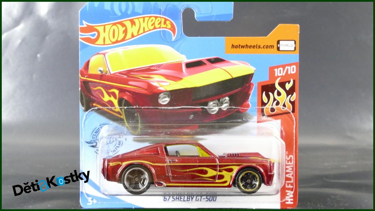 Angličák Hot Wheels Autíčko '67 Shelby GT-500 (HW FLAMES)