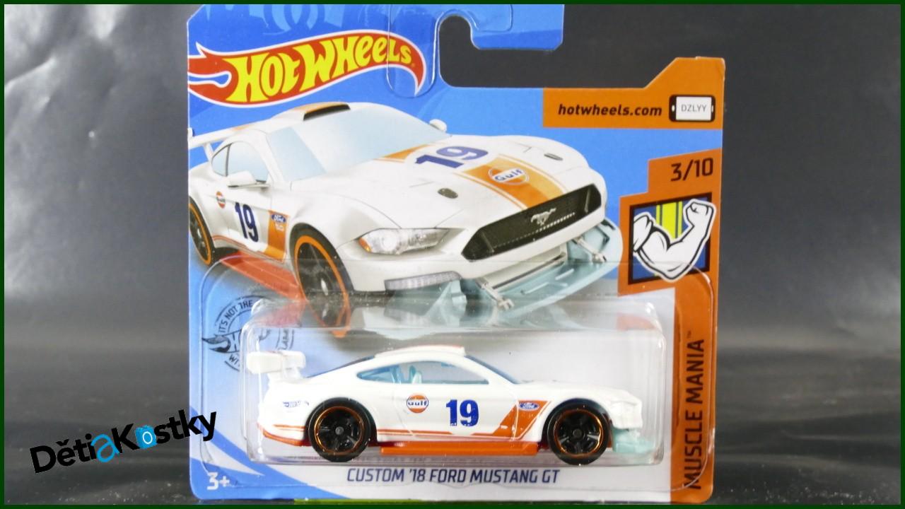 Angličák Hot Wheels Autíčko Custom '18 Ford Mustang GT (MUSCLE MANIA)