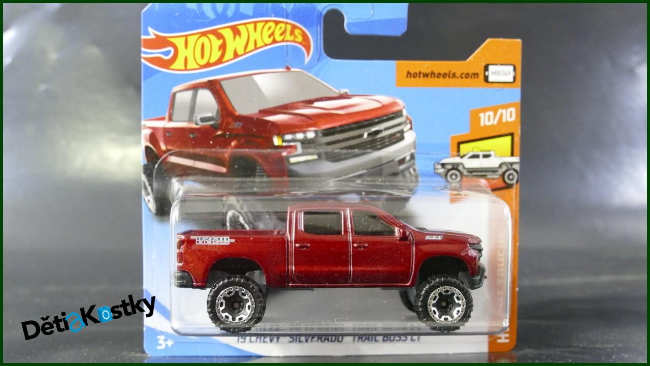 Angličák Hot Wheels Autíčko '19 Chevy Silverado Trail Boss LT (HW HOT TRUCKS)