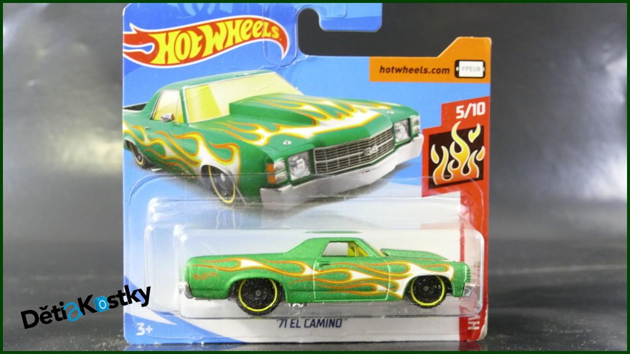 Angličák Hot Wheels Autíčko '71 El Camino (HW FLAMES)