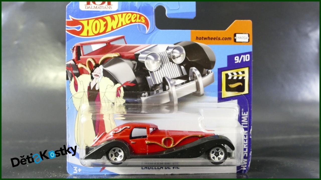 Angličák Hot Wheels Autíčko Cruella De Vil (HW SCREEN TIME)