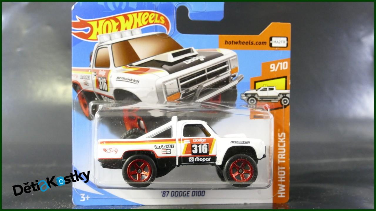 Angličák Hot Wheels Autíčko '87 Dodge D100 (HW HOT TRUCKS)